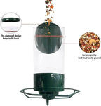 Squirrel - Proof Bird Feeder Spinning Tube – 4 Ports 5lb Capacity Weight Activated Outdoor Hanging - GiftMira