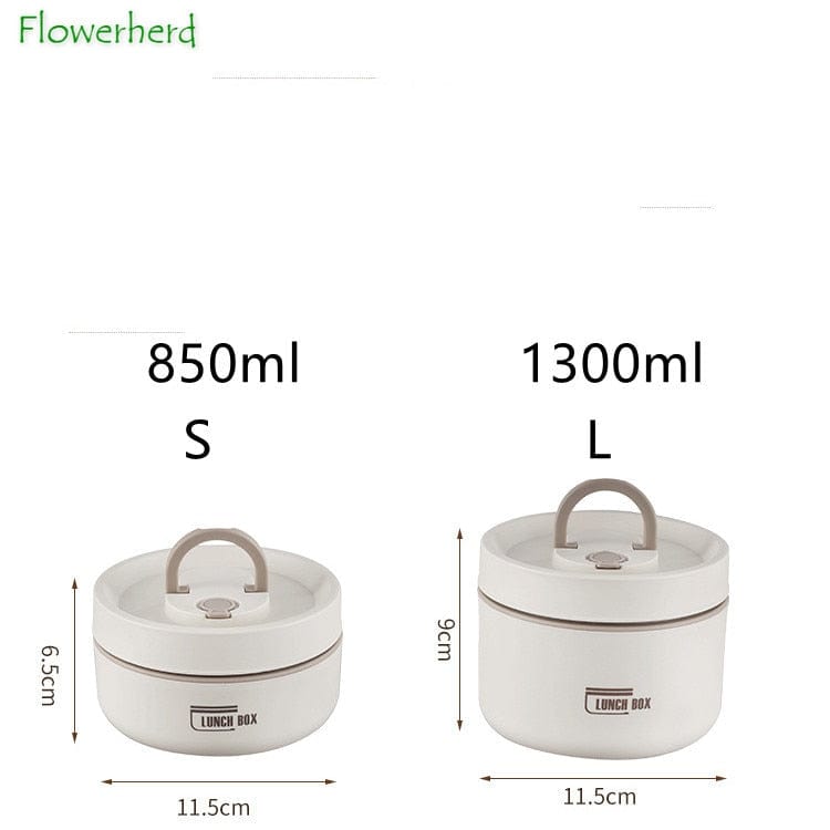 Stainless Steel Thermal Insulated Lunch Box 3 - Tier Stackable 43oz BPA - Free Vacuum Bento Box Lunch Bag - GiftMira