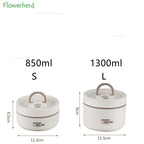 Stainless Steel Thermal Insulated Lunch Box 3 - Tier Stackable 43oz BPA - Free Vacuum Bento Box Lunch Bag - GiftMira