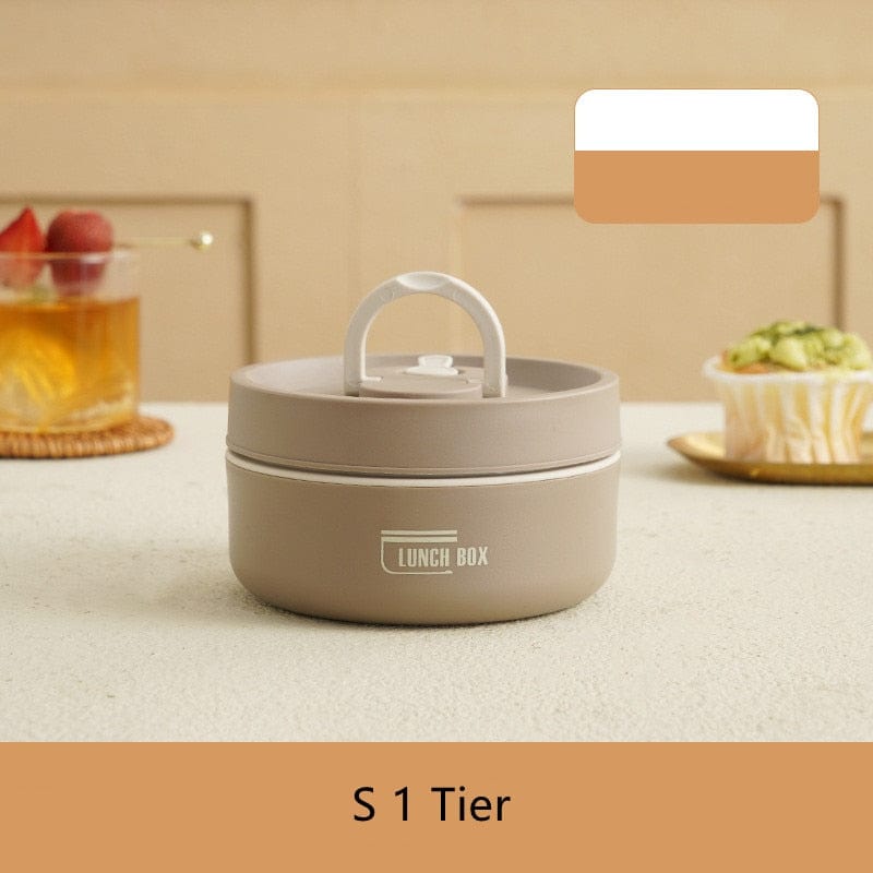Stainless Steel Thermal Insulated Lunch Box 3 - Tier Stackable 43oz BPA - Free Vacuum Bento Box Lunch Bag - GiftMira