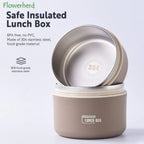 Stainless Steel Thermal Insulated Lunch Box 3 - Tier Stackable 43oz BPA - Free Vacuum Bento Box Lunch Bag - GiftMira