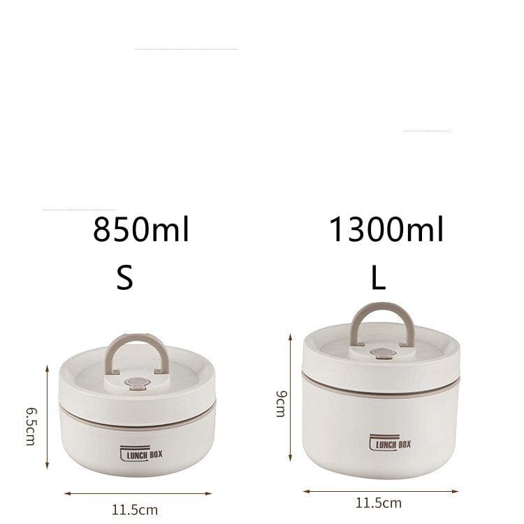 Stainless Steel Thermal Insulated Lunch Box 3 - Tier Stackable 43oz BPA - Free Vacuum Bento Box Lunch Bag - GiftMira