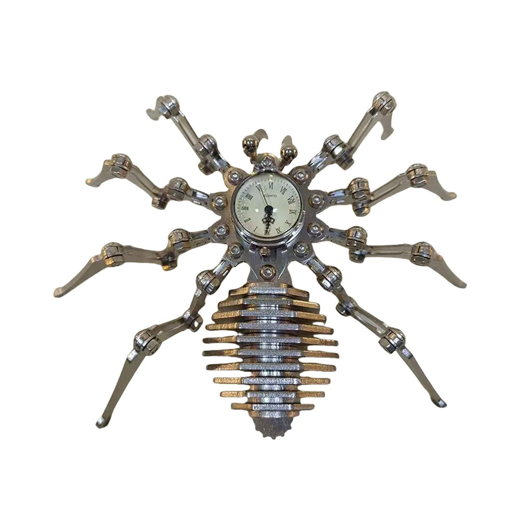 Steampunk Mechanical Spider Clock Metal Desk Sculpture - GiftMira