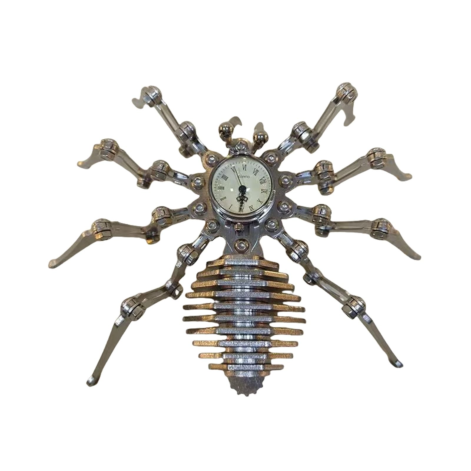 Steampunk Mechanical Spider Clock Metal Desk Sculpture - GiftMira