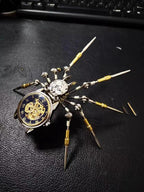 Steampunk Mechanical Spider Clock Metal Desk Sculpture - GiftMira