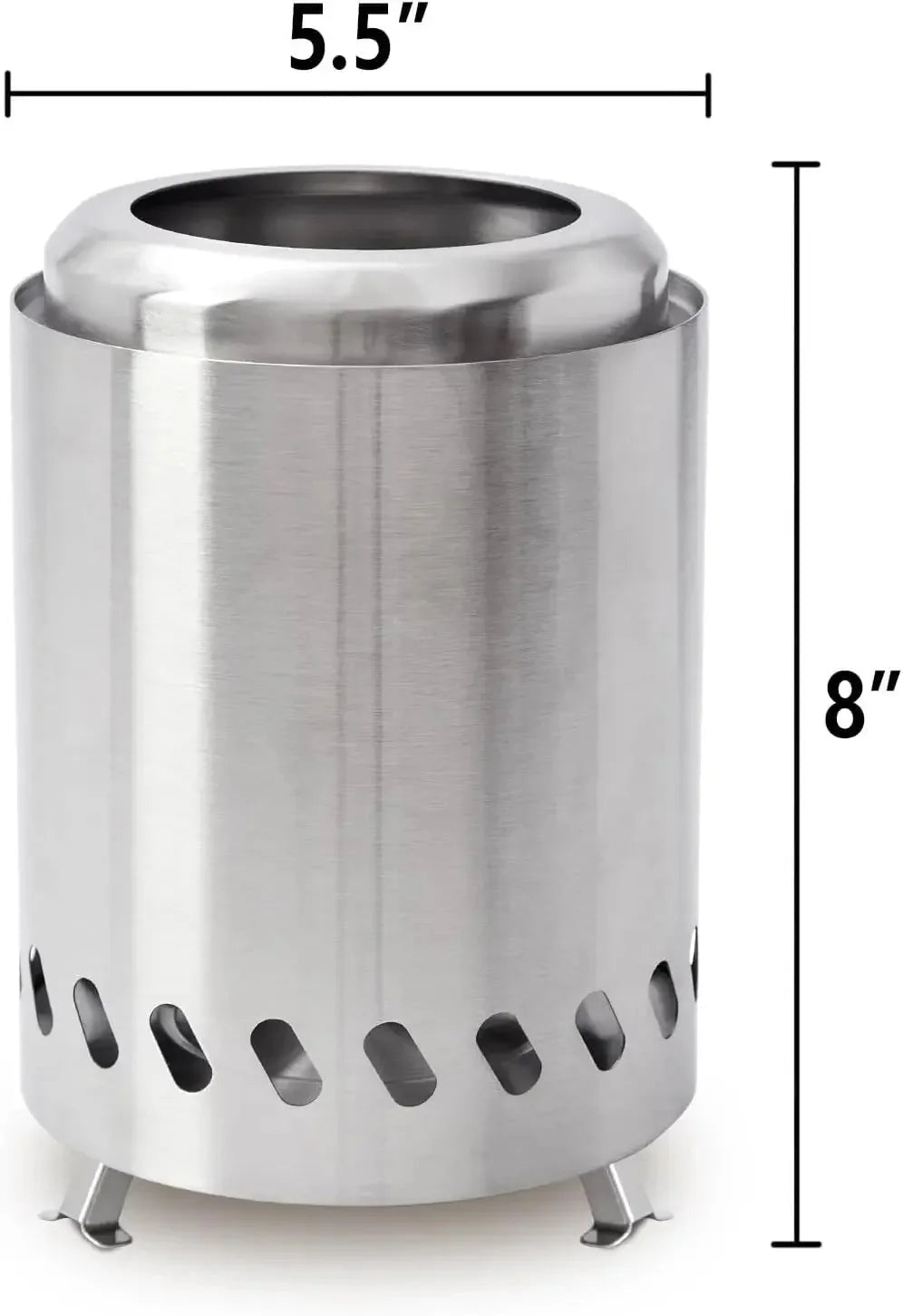Tabletop Smokeless Fire Pit Portable Stainless Steel Wood Pellet Outdoor Patio Bonfire with Carry Bag - GiftMira