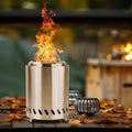 Tabletop Smokeless Fire Pit Portable Stainless Steel Wood Pellet Outdoor Patio Bonfire with Carry Bag - GiftMira