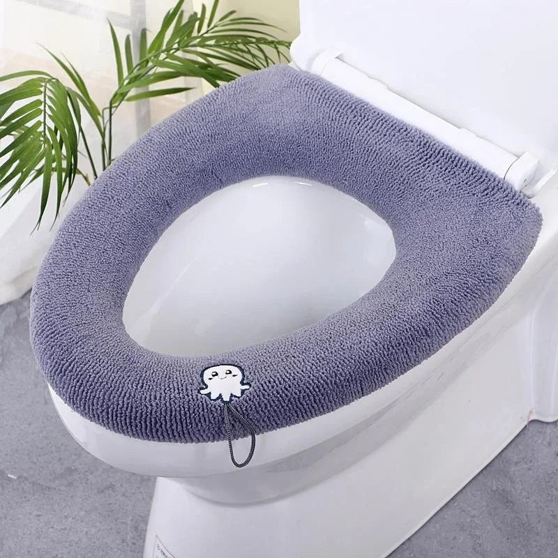 Thicker Bathroom Toilet Seat Cover Pads - Soft Warmer Toilet Seat Cushion - GiftMira