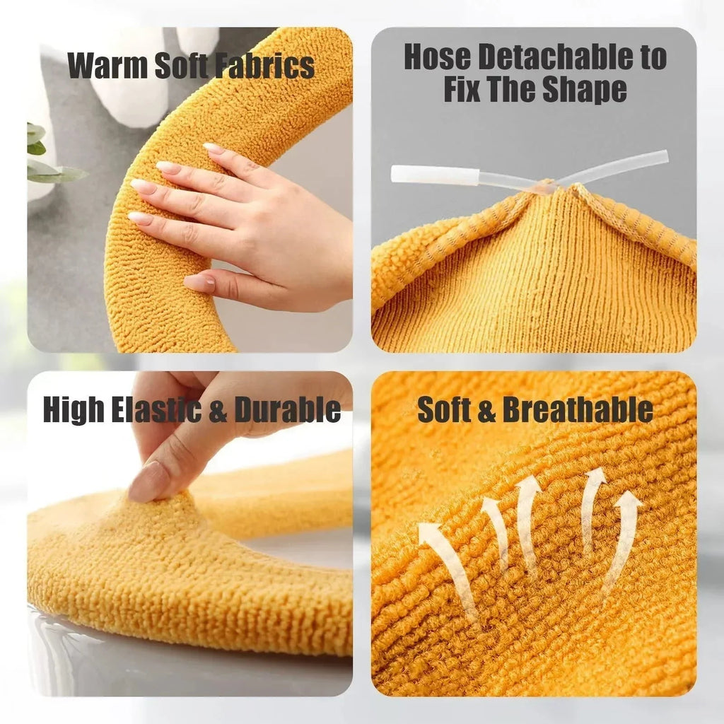 Thicker Bathroom Toilet Seat Cover Pads - Soft Warmer Toilet Seat Cushion - GiftMira
