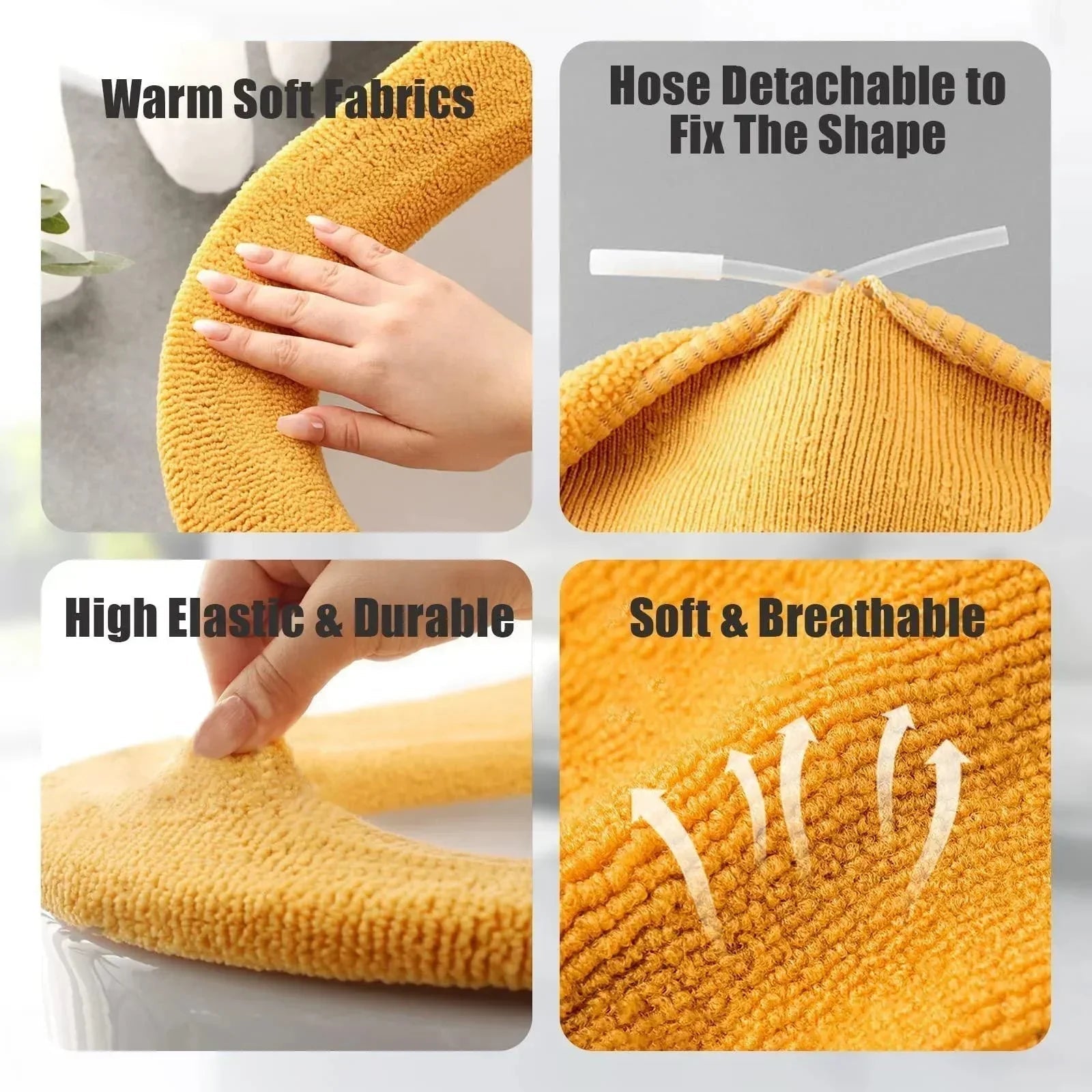 Thicker Bathroom Toilet Seat Cover Pads - Soft Warmer Toilet Seat Cushion - GiftMira
