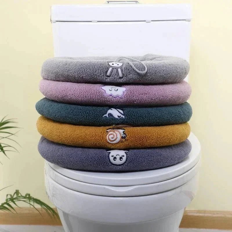 Thicker Bathroom Toilet Seat Cover Pads - Soft Warmer Toilet Seat Cushion - GiftMira