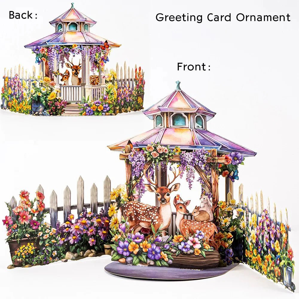Thoughtful 3D Pop - Up Flower Bouquet Card - Forever Floral Greeting Set - GiftMira