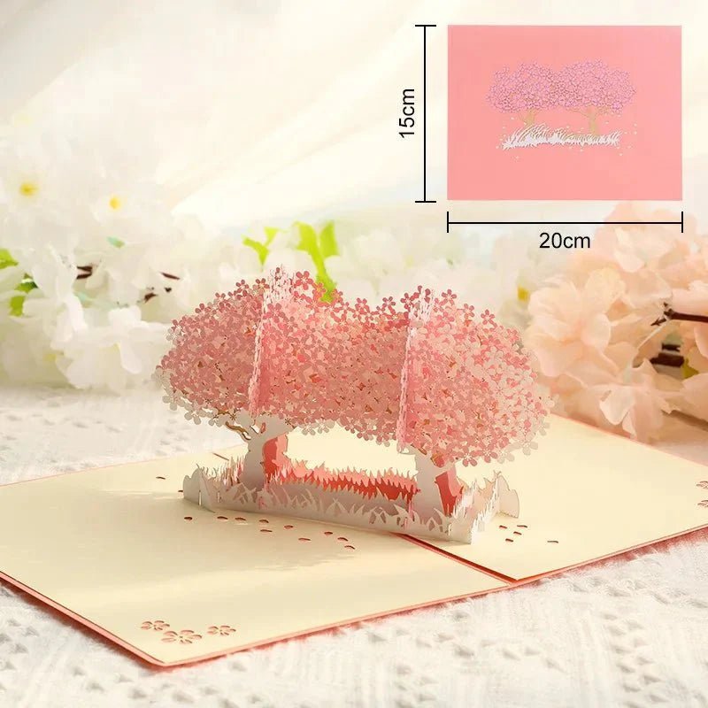 Thoughtful 3D Pop - Up Flower Bouquet Card - Forever Floral Greeting Set - GiftMira