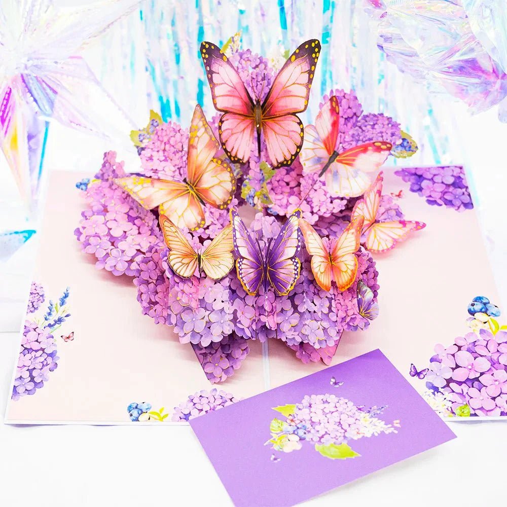 Thoughtful 3D Pop - Up Flower Bouquet Card - Forever Floral Greeting Set - GiftMira