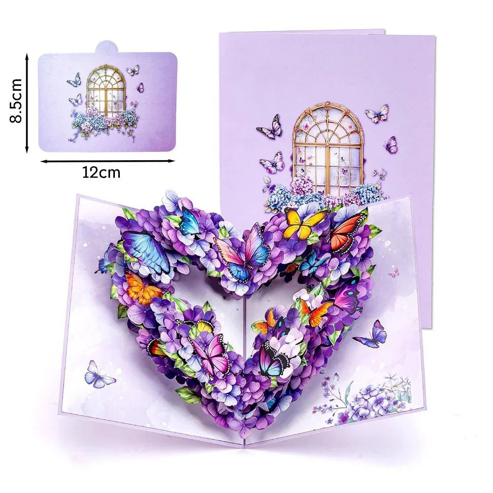 Thoughtful 3D Pop - Up Flower Bouquet Card - Forever Floral Greeting Set - GiftMira