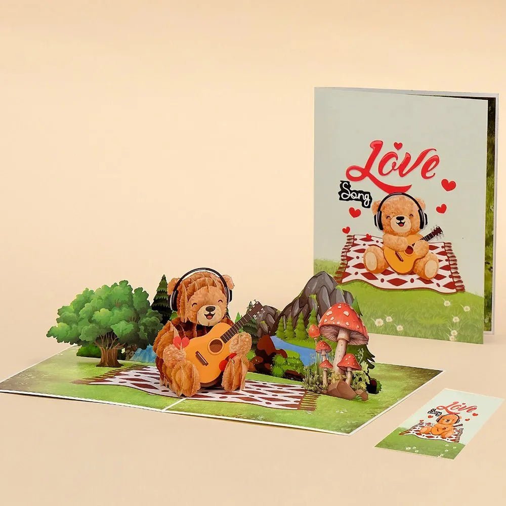 Thoughtful 3D Pop - Up Flower Bouquet Card - Forever Floral Greeting Set - GiftMira