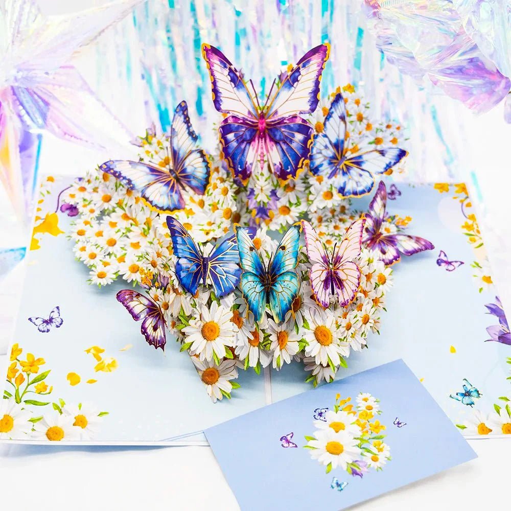 Thoughtful 3D Pop - Up Flower Bouquet Card - Forever Floral Greeting Set - GiftMira