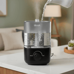 Top - Fill Humidifier 2.5L 360° Nozzle Auto Shut - Off Quiet Cool Mist Baby Bedroom Plants Black - GiftMira