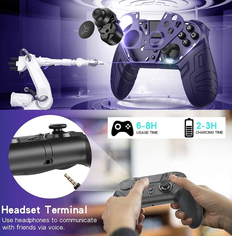 TurboGrip Wireless Gaming Controller – Hall Effect Anti - Drift, 4 Paddles, PC, Switch, Android, iOS - GiftMira
