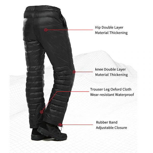 Ultra - Light Thermal Goose Down Pants | Professional Winter Camping & Hiking Trousers - GiftMira
