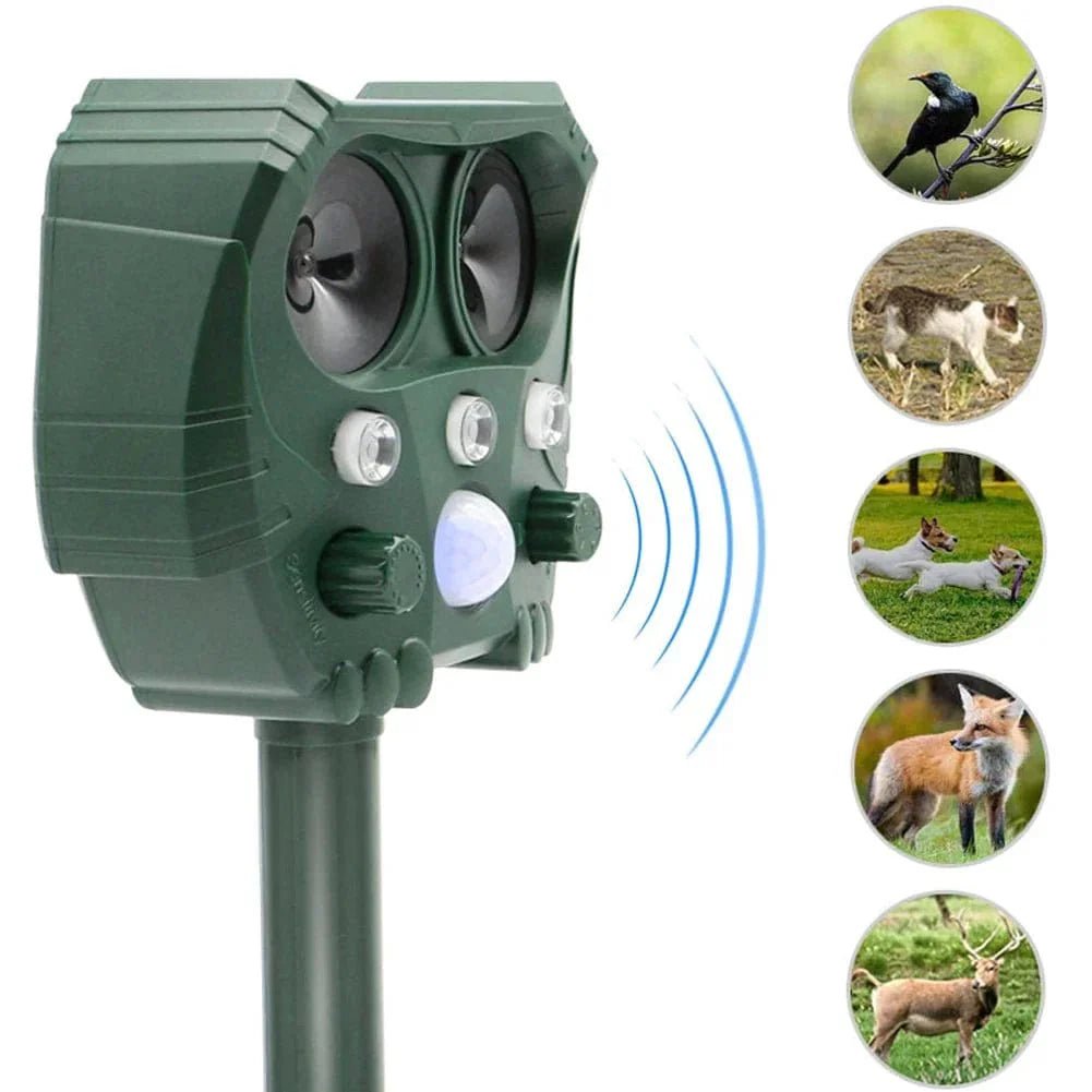 Ultrasonic Animal Solar Powered Pest Motion Activated Repeller - GiftMira