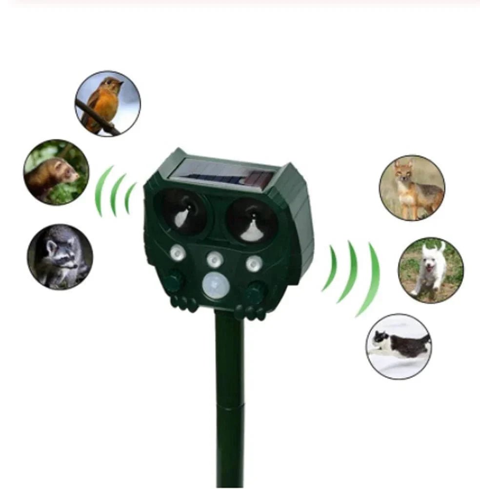 Ultrasonic Animal Solar Powered Pest Motion Activated Repeller - GiftMira