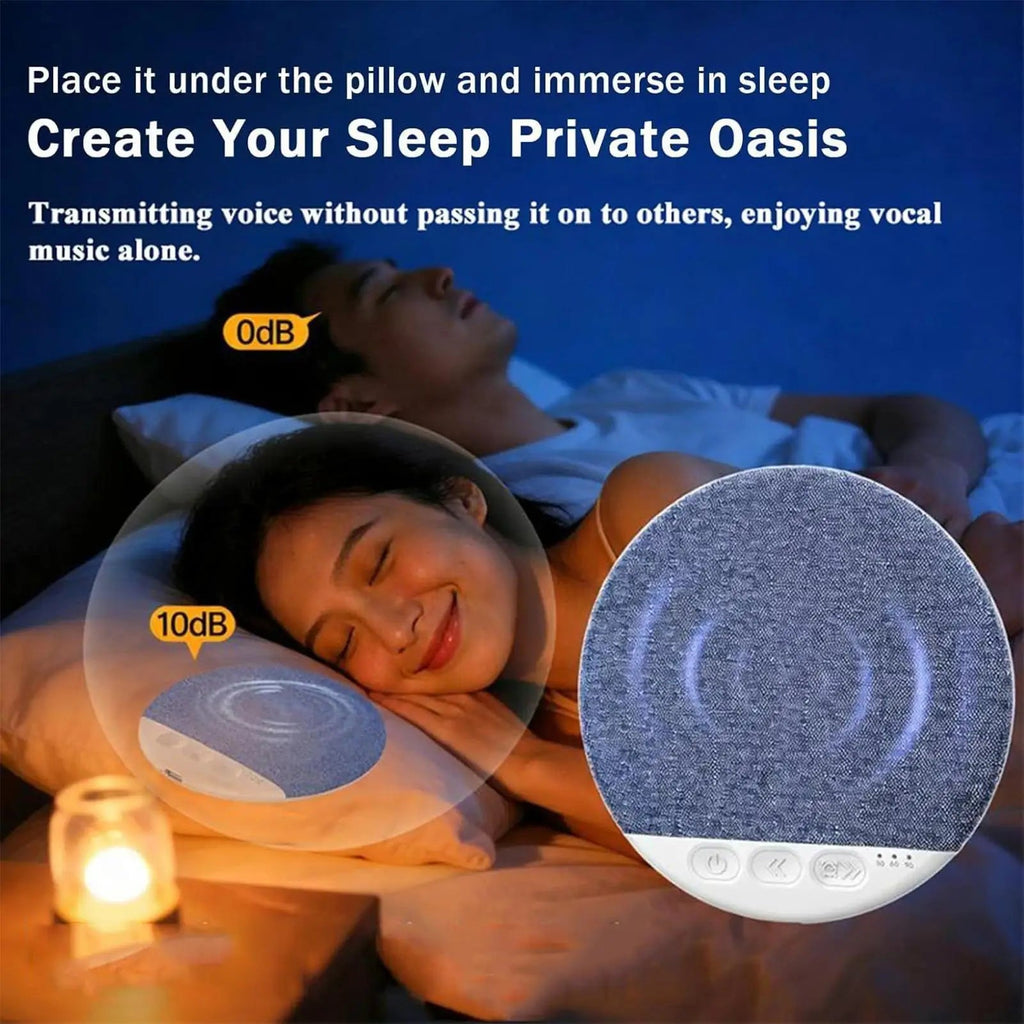 Under Pillow Bluetooth Speaker – Sleep Headphones, Bone Conduction White Noise Machine, Auto - Off Timer, USB - C - GiftMira