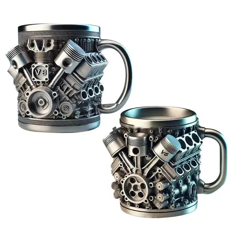 V8 Engines Stainless Steel Tankard Mug - GiftMira