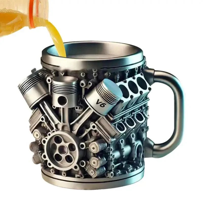 V8 Engines Stainless Steel Tankard Mug - GiftMira