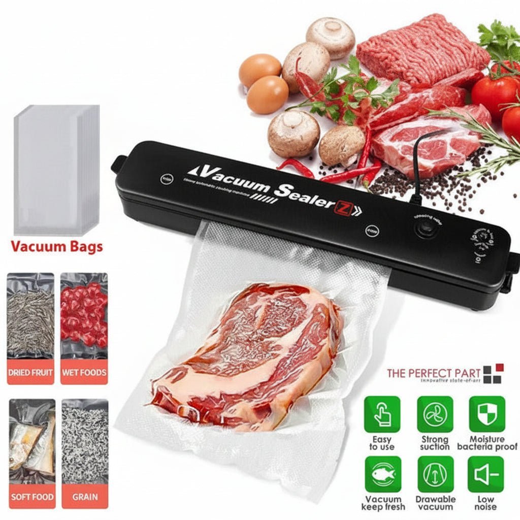 Vacuum Sealer Machine for Food – 60kPa Automatic Food Vacuum Sealer with Bags, Dry/Moist Modes, Digital Display - GiftMira