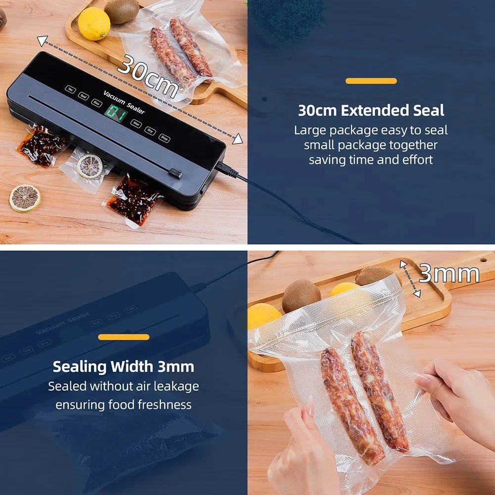 Vacuum Sealer Machine for Food – 65kPa Automatic Food Vacuum Sealer with Bags, Dry/Moist Modes, Digital Display - GiftMira