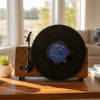 Vertical Record Player - Limited Edition Retro Vinyl Turntable Wooden Gramophone - GiftMira