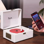 Vintage Leather CD Player Two - Way Bluetooth 5.0 6 - in - 1 USB Lossless Rechargeable Retro Suitcase Gift - GiftMira