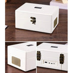 Vintage Leather CD Player Two - Way Bluetooth 5.0 6 - in - 1 USB Lossless Rechargeable Retro Suitcase Gift - GiftMira