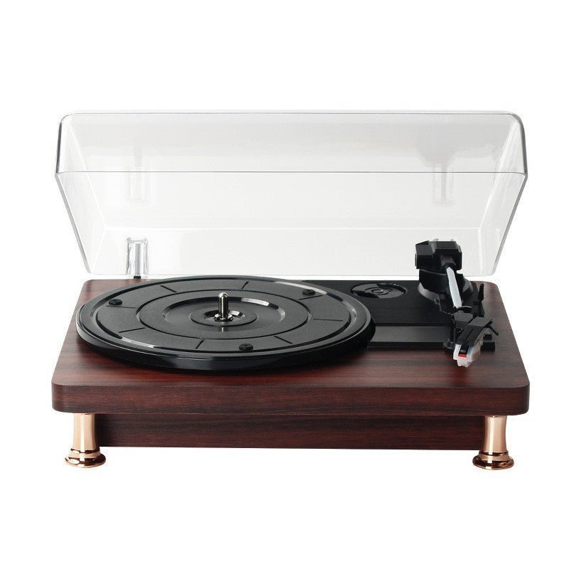 Vinyl Record Player Bluetooth Turntable Built - in Stereo Speakers 3 - Speed Belt Drive Wood - GiftMira
