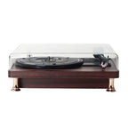 Vinyl Record Player Bluetooth Turntable Built - in Stereo Speakers 3 - Speed Belt Drive Wood - GiftMira