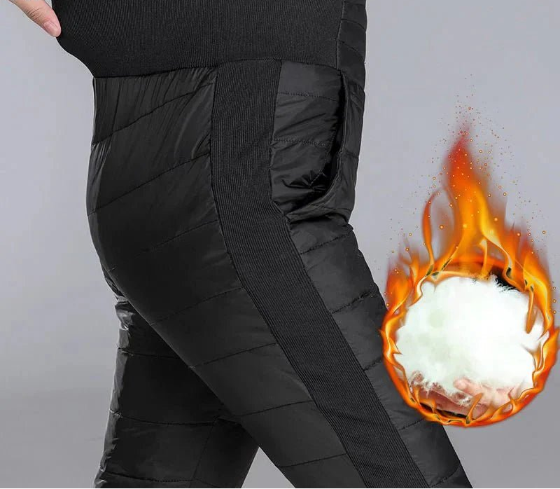 Winter Down Cotton Pencil Pants | Windproof High - Waist Warm Slim Trousers - GiftMira