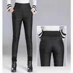 Winter Down Cotton Pencil Pants | Windproof High - Waist Warm Slim Trousers - GiftMira