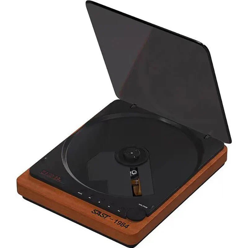 Wooden HiFi CD Player Bluetooth 5.1 SPDIF Optical USB Lossless Retro Desktop Audio No Speaker Remote - GiftMira